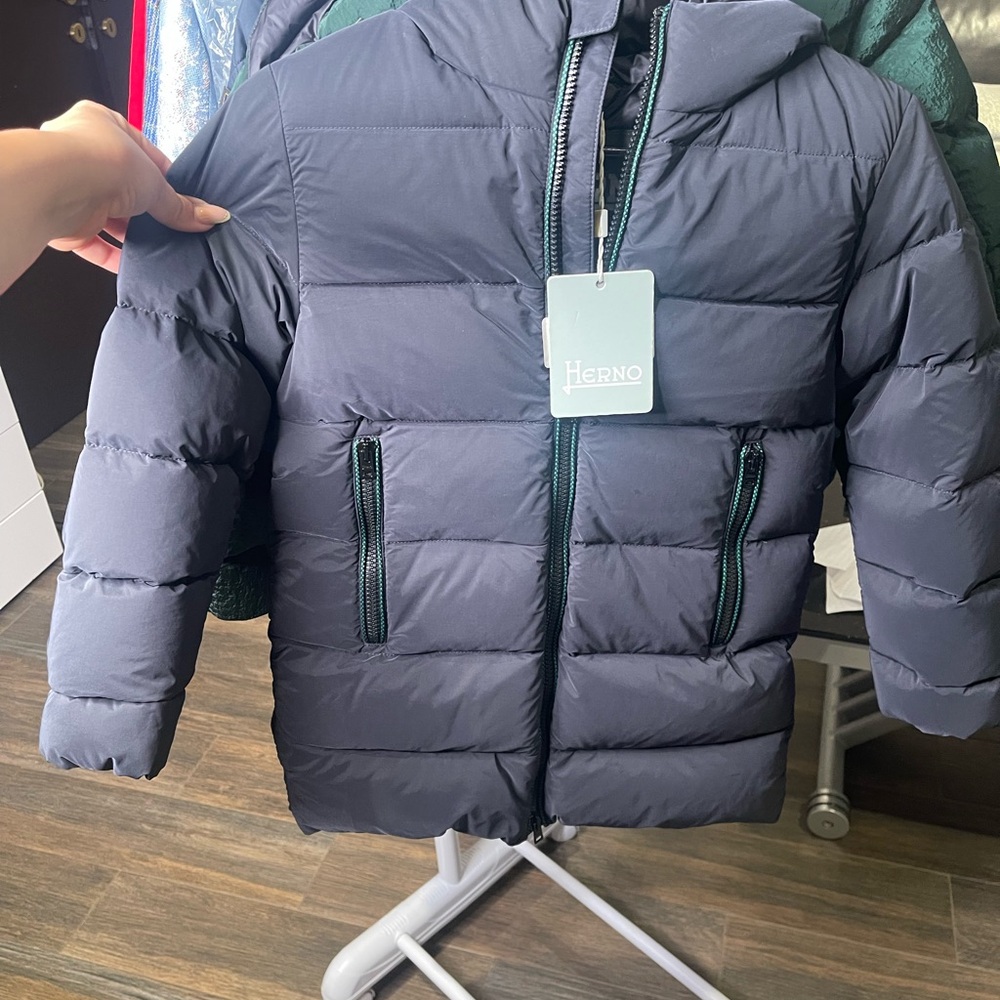 Herno Black Puffer Jacket Quilted Insulation